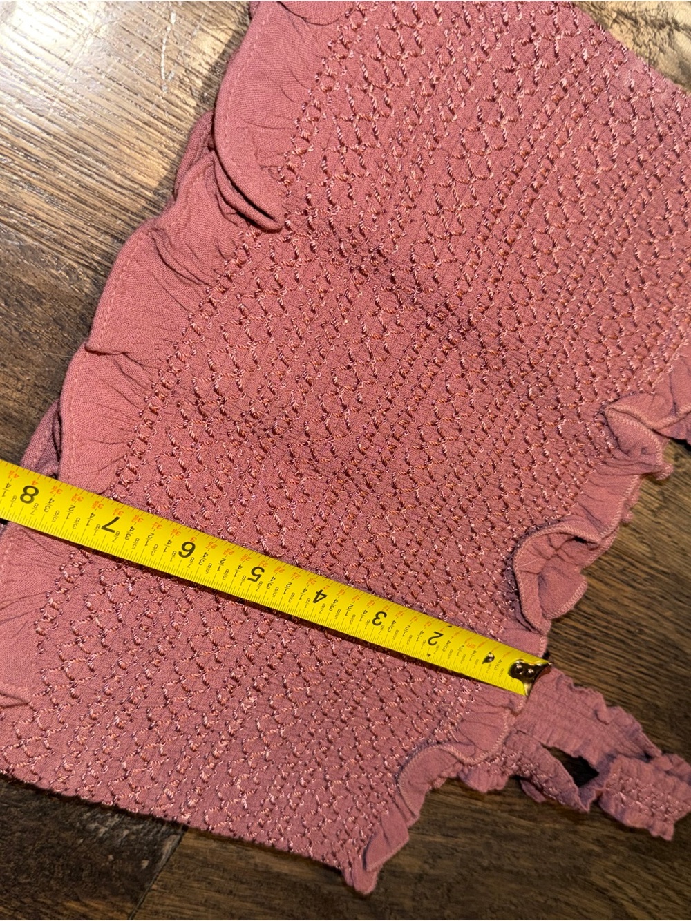 Free People Smocked Crop Top & Skirt Set - Mauve Pink NWOT - Picture 5 of 12
